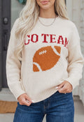 Beige Football Sweater *PREORDER*