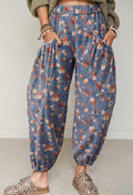 Pull-On Vintage Floral Barrel Jeans *PREORDER*
