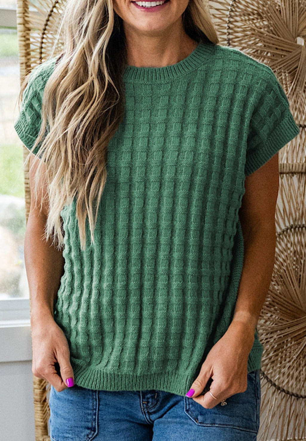 Moss Green Textured Sweater *PREORDER*