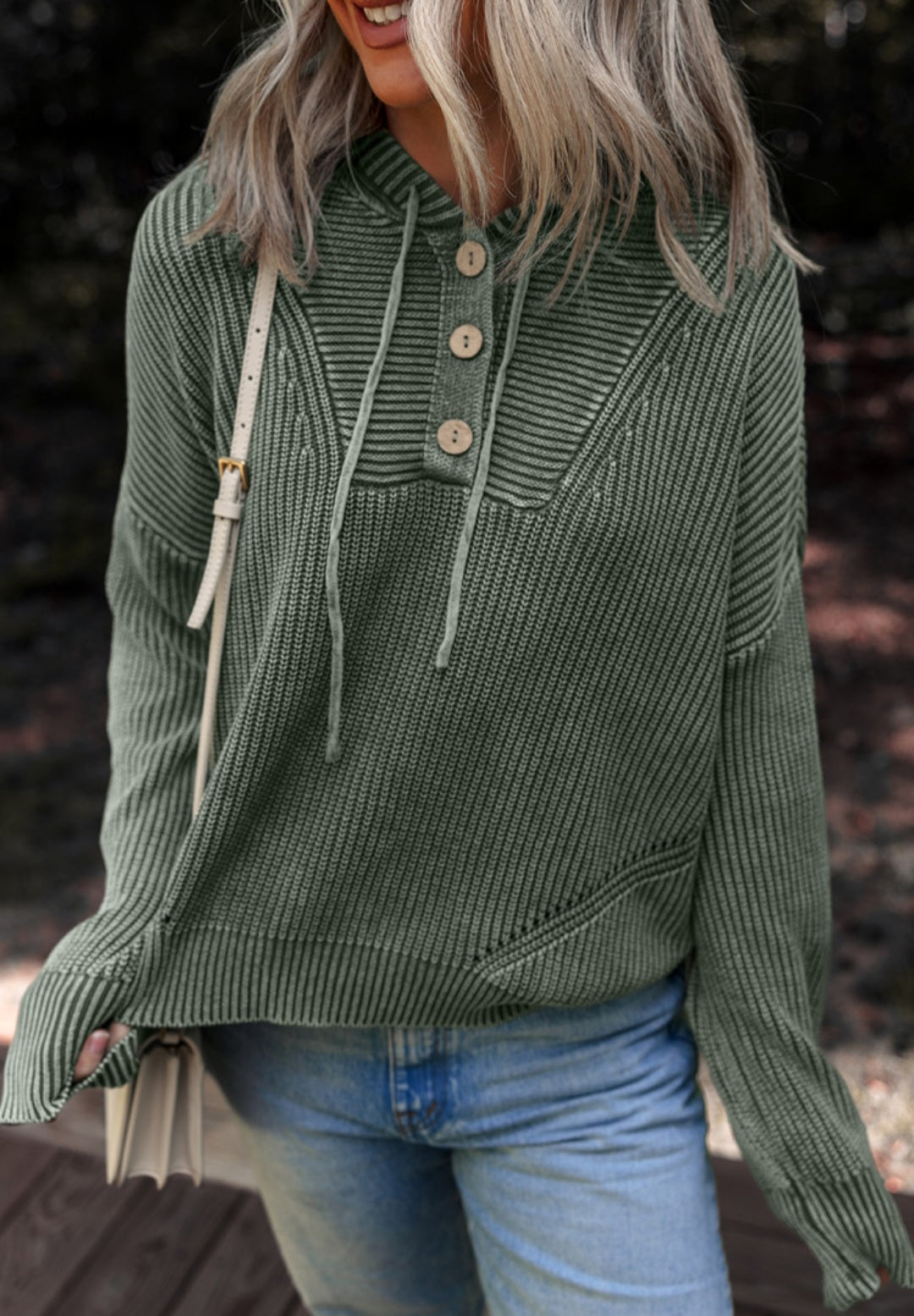 Cotton Mineral Washed Hooded Sweater *PREORDER*