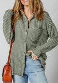 Thermo Ribbed Soft Button Shacket *PREORDER*