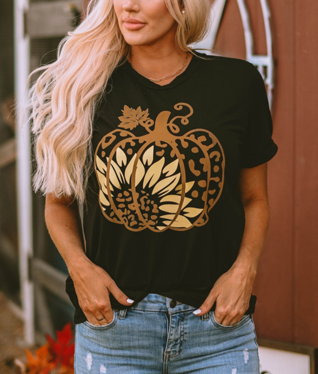 Pumpkin Print Triblend Tee *PREORDER*