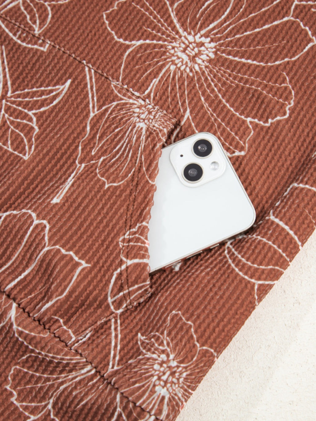 Fall Flower Ribbed Hoodie *PREORDER*