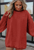 Long Corded Pullovers Rust Red *PREORDER*