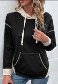 Black Cream Colorblock Hoodie *PREORDER*