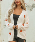 Cream Pumpkin Applique Cardigan *PREORDER*
