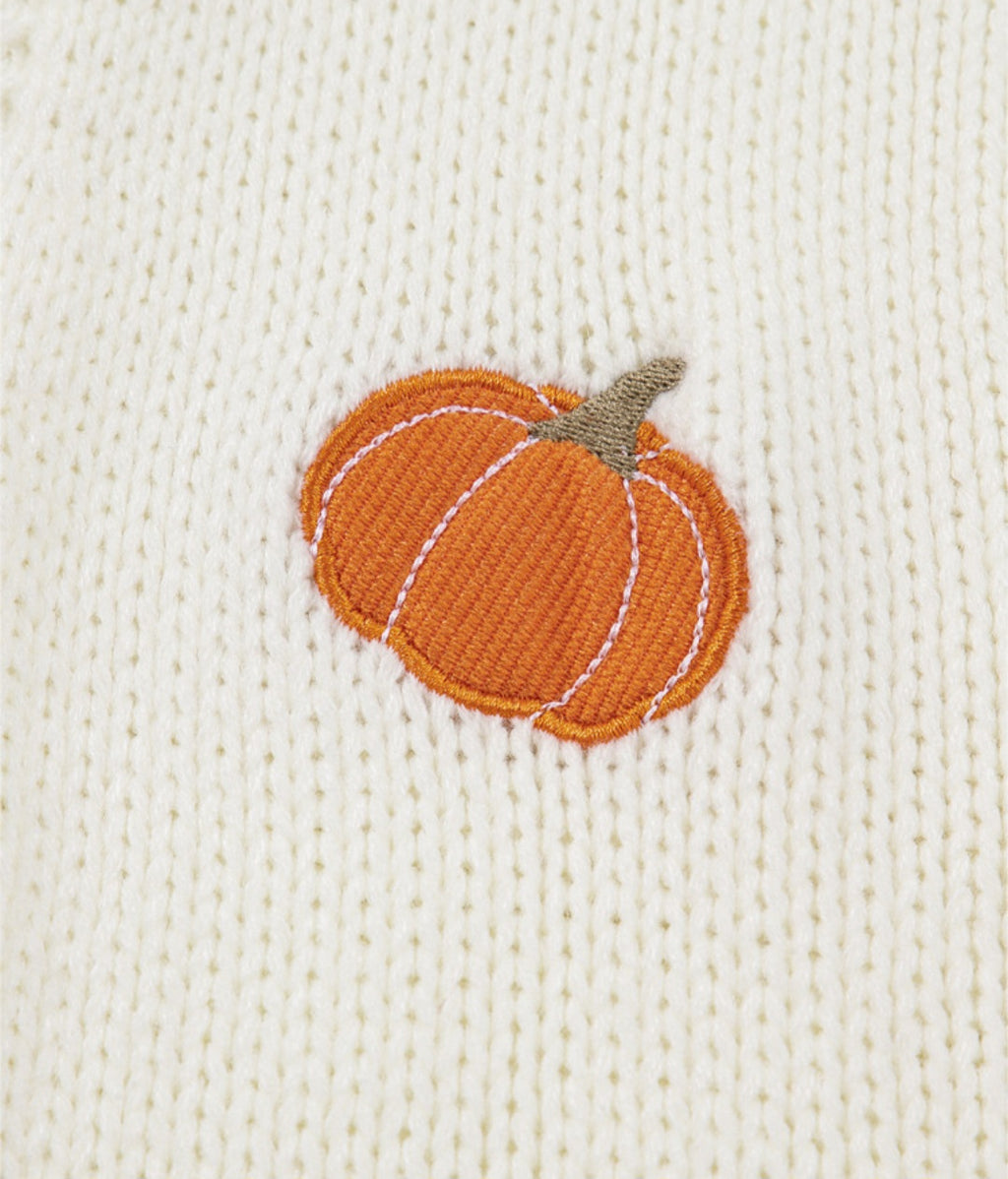 Cream Pumpkin Applique Cardigan *PREORDER*
