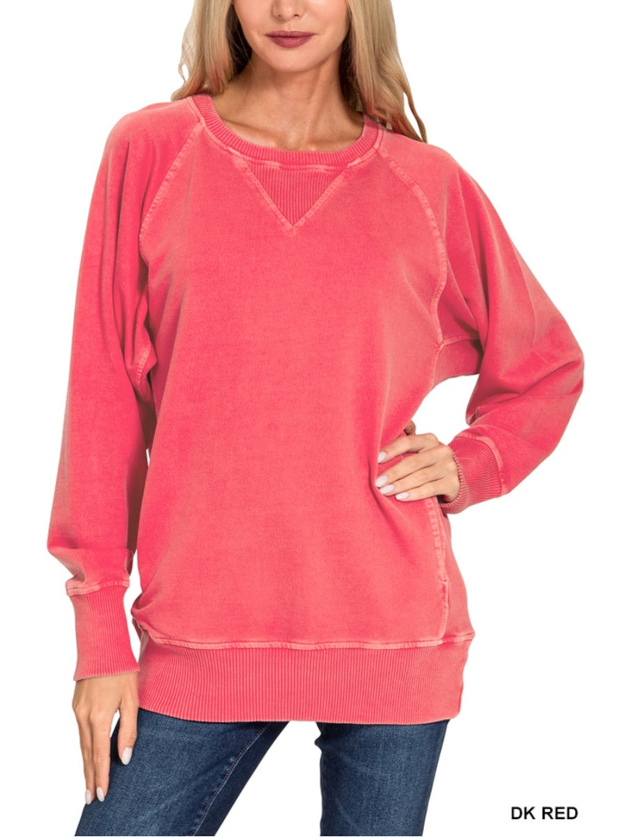 Oversized Pigment Dyed Pocket Pullover *PREORDER*
