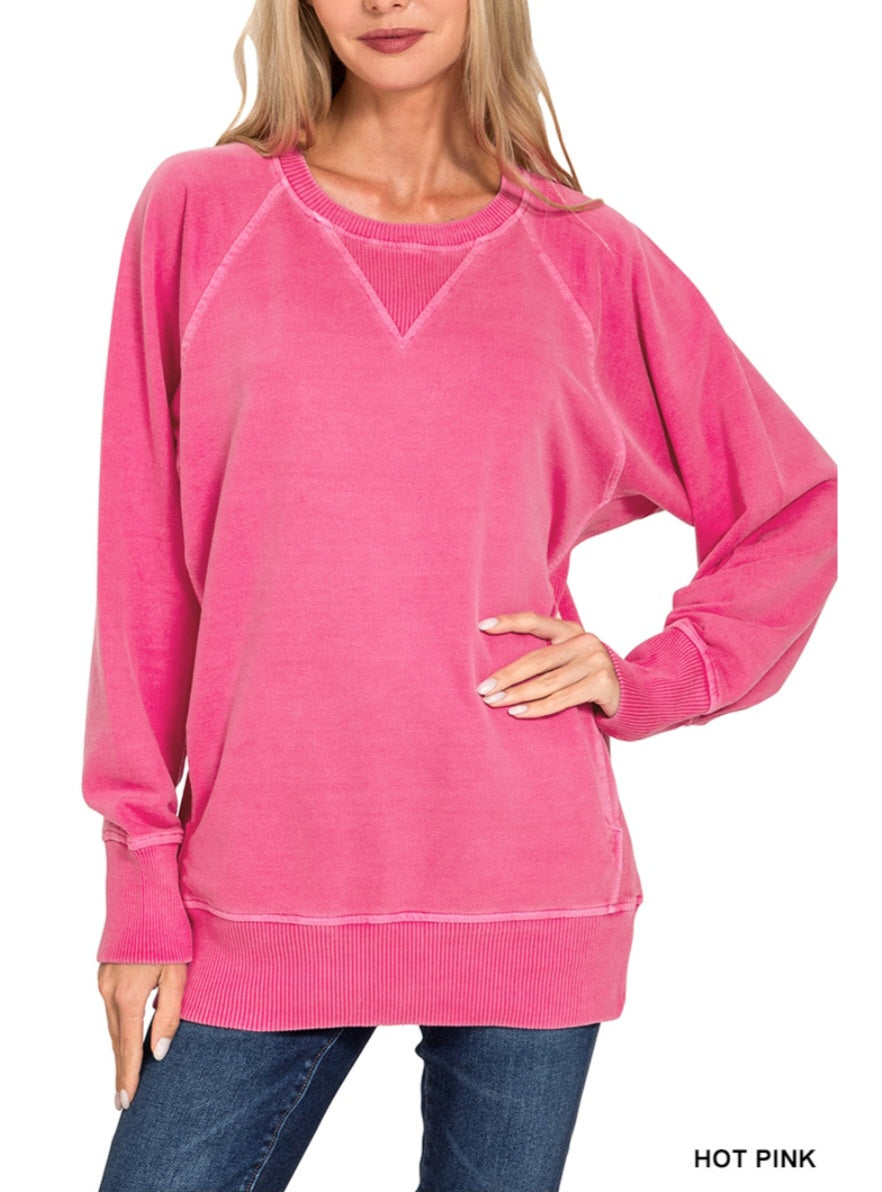 Oversized Pigment Dyed Pocket Pullover *PREORDER*