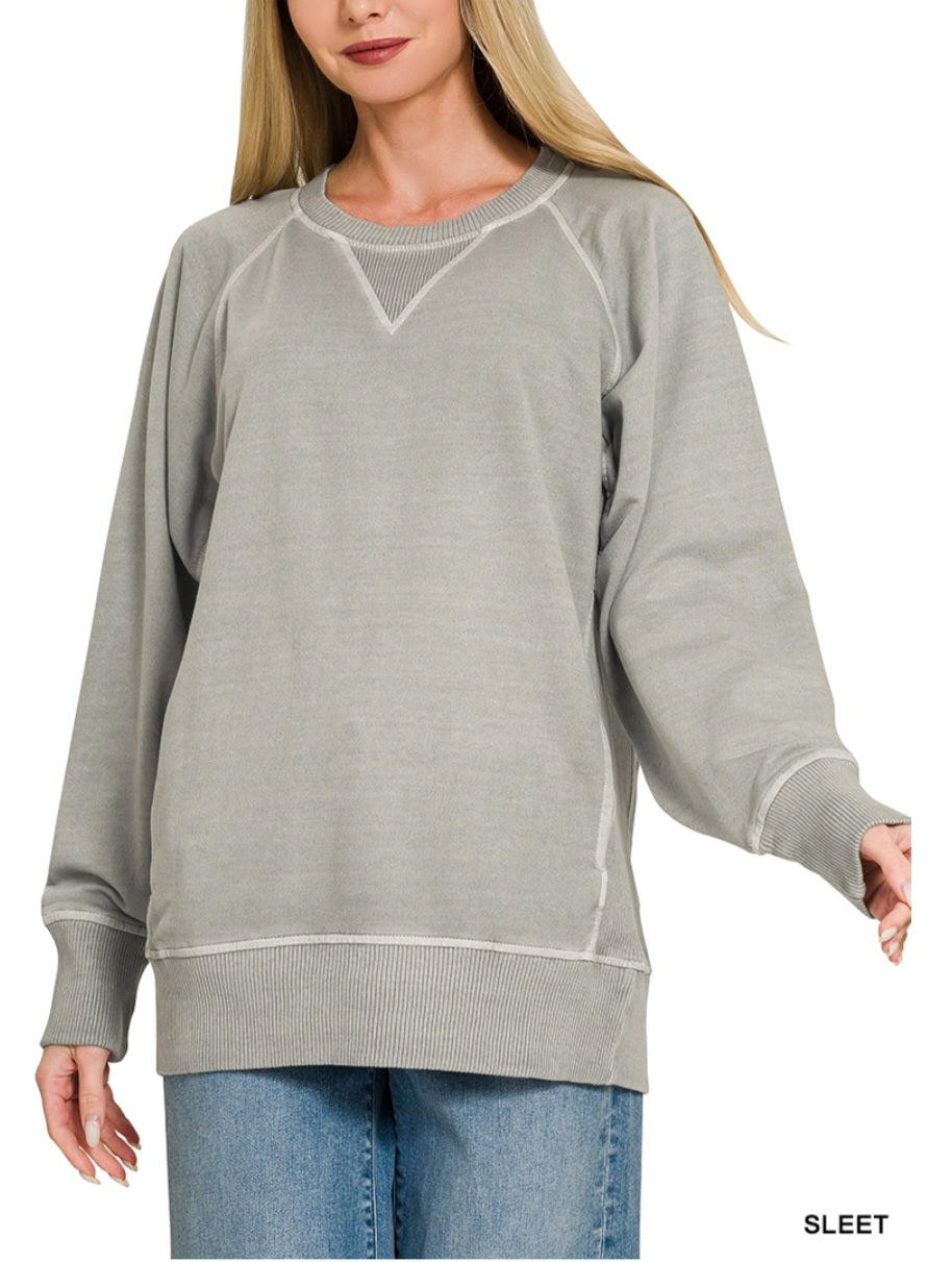Oversized Pigment Dyed Pocket Pullover *PREORDER*