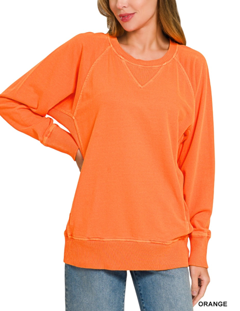 Oversized Pigment Dyed Pocket Pullover *PREORDER*