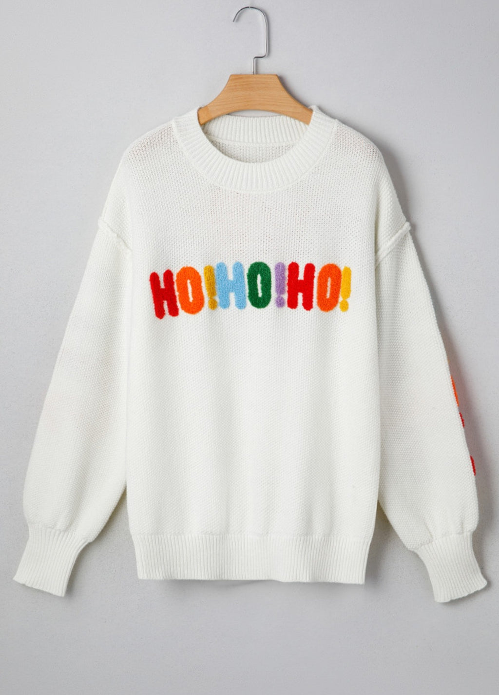 Chenille Embroidered Christmas Sweater Front/Back *PREORDER*