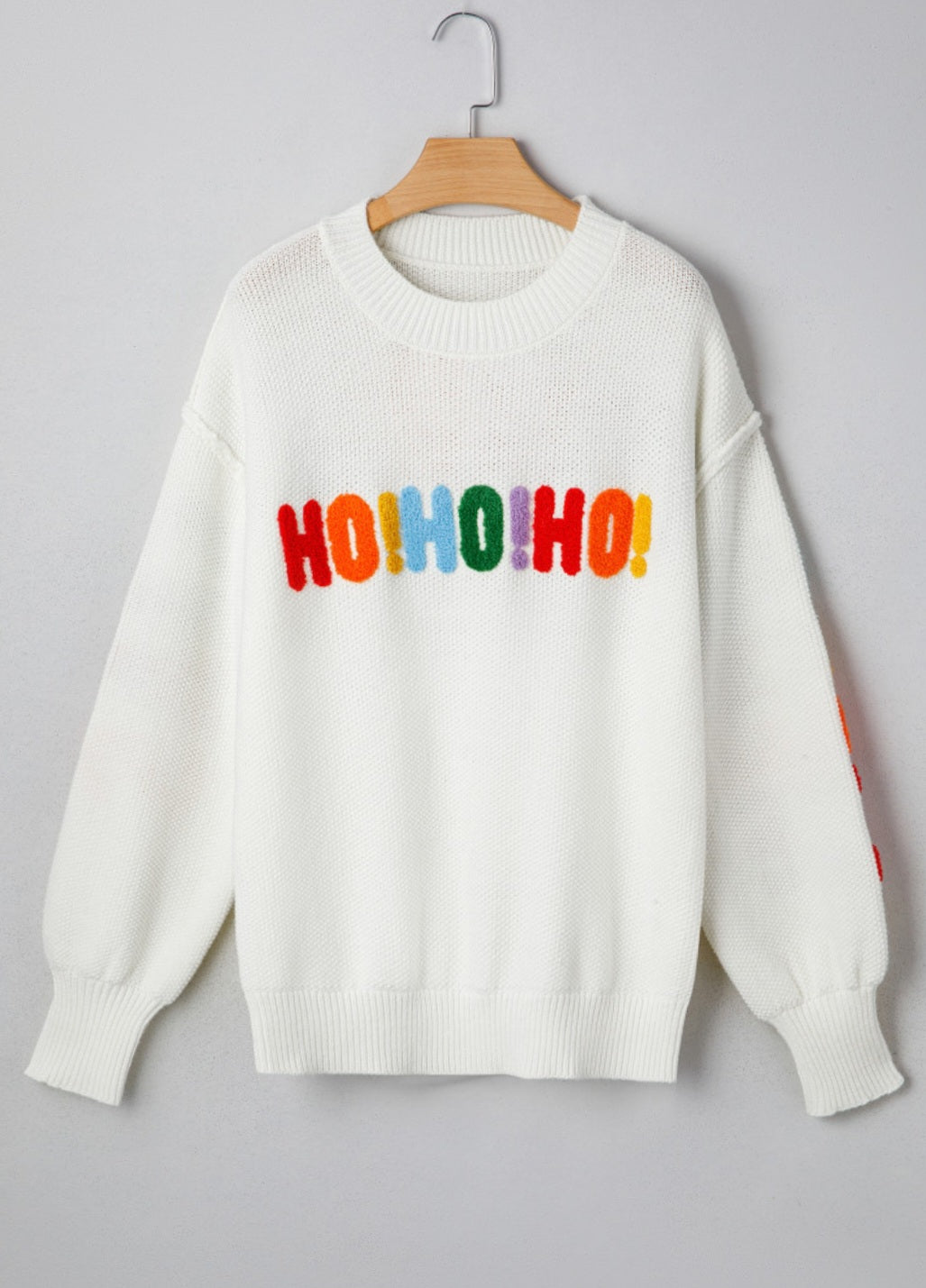 Chenille Embroidered Christmas Sweater Front/Back *PREORDER*