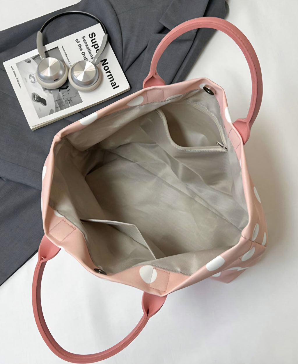 Polka Dot Oxford Tote Bag *PREORDER*