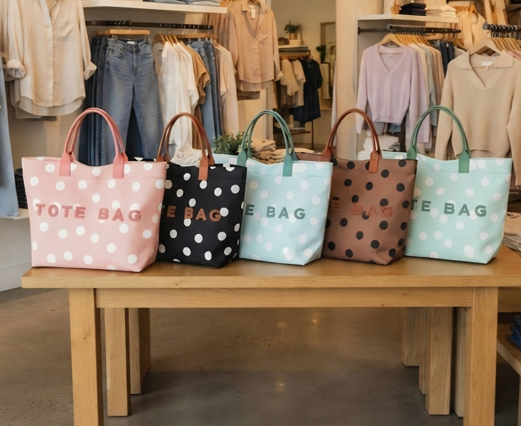 Polka Dot Oxford Tote Bag *PREORDER*