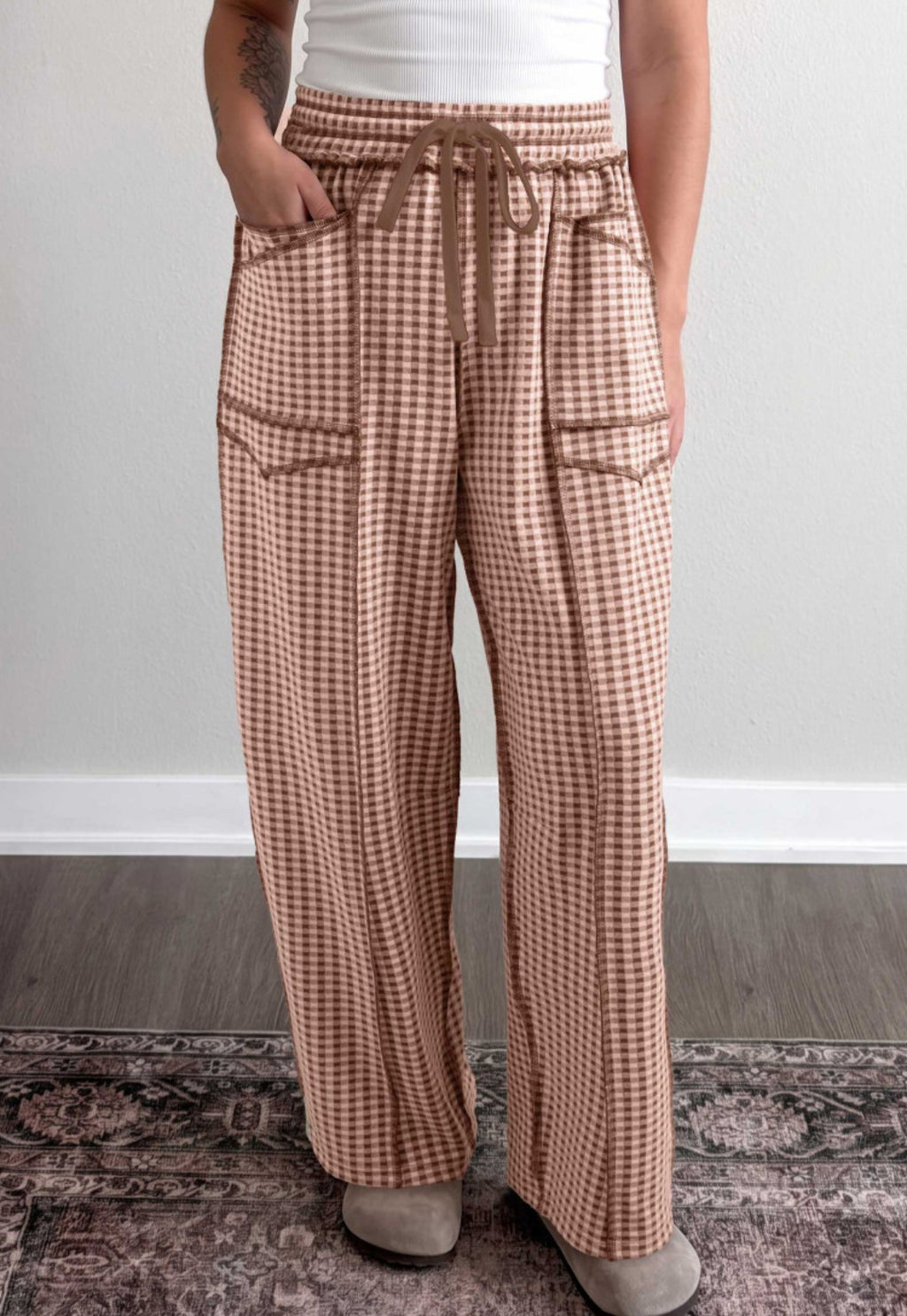 Brown Gingham Pants *PREORDER*