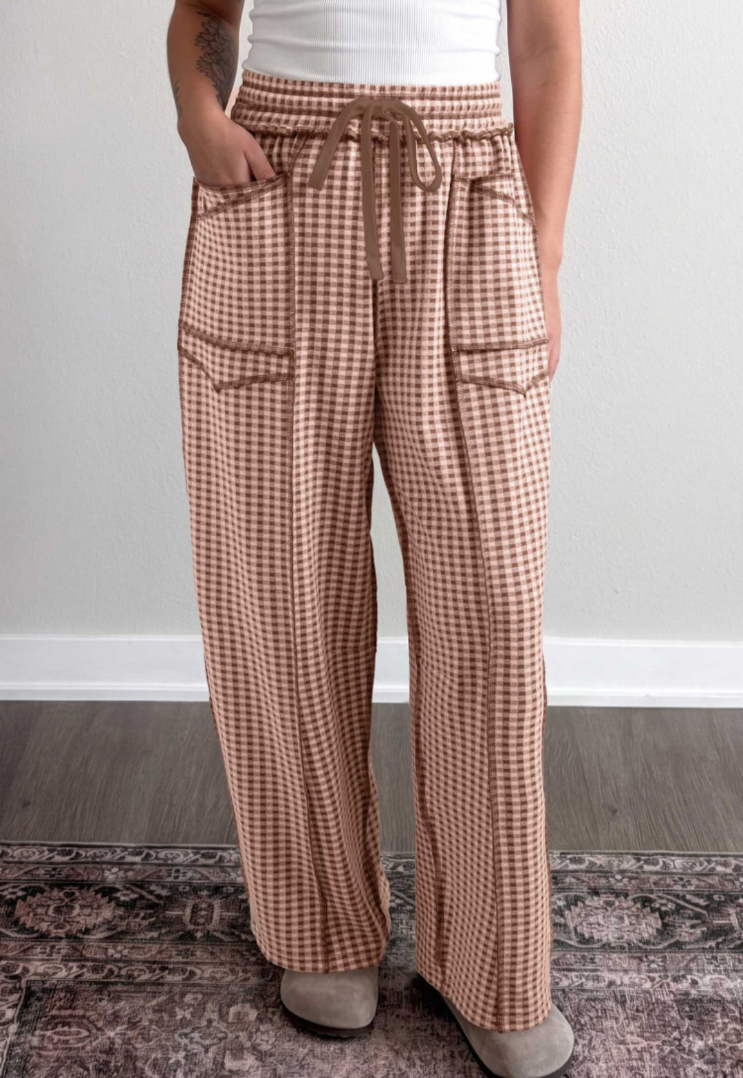 Brown Gingham Pants *PREORDER*