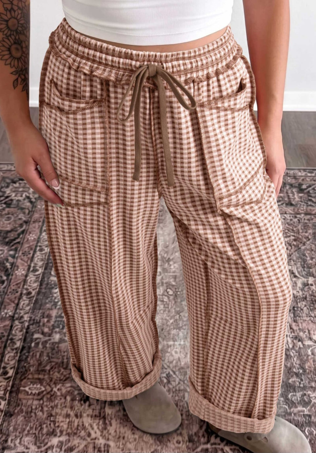 Brown Gingham Pants *PREORDER*