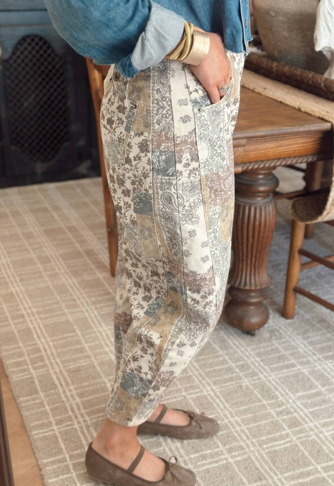 Boho Patchwork Ankle Jean *PREORDER*