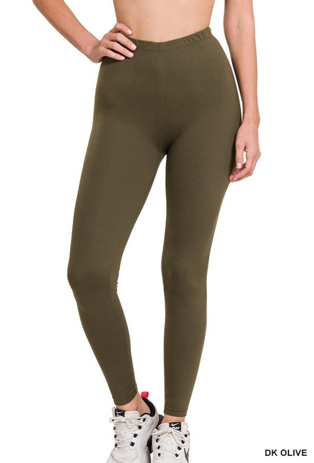 Buttery Soft Full Length Leggings Olive