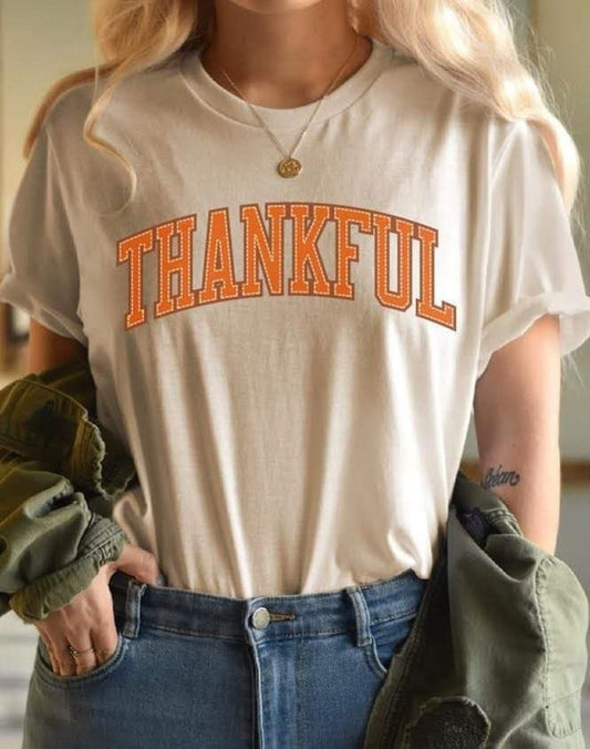 Thankful Block Letter Tee