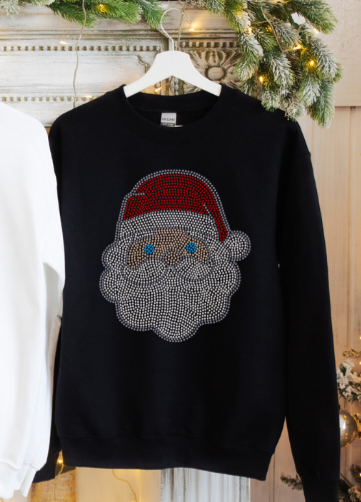 Santa Spangle Sweatshirt Black