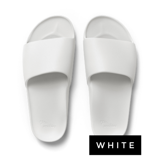 Archies Arch Support Slides  IN STOCK-White