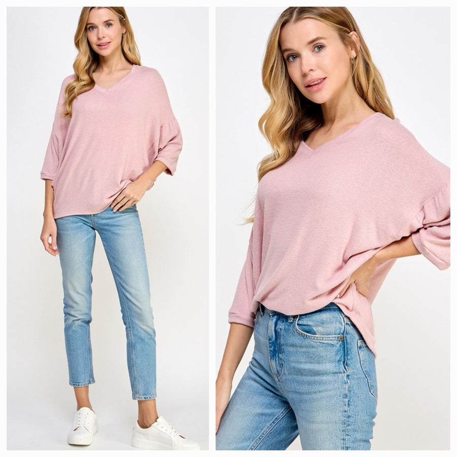 Baby Soft Knit Top Rose