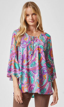 Belle Blouse in 70's Swirl