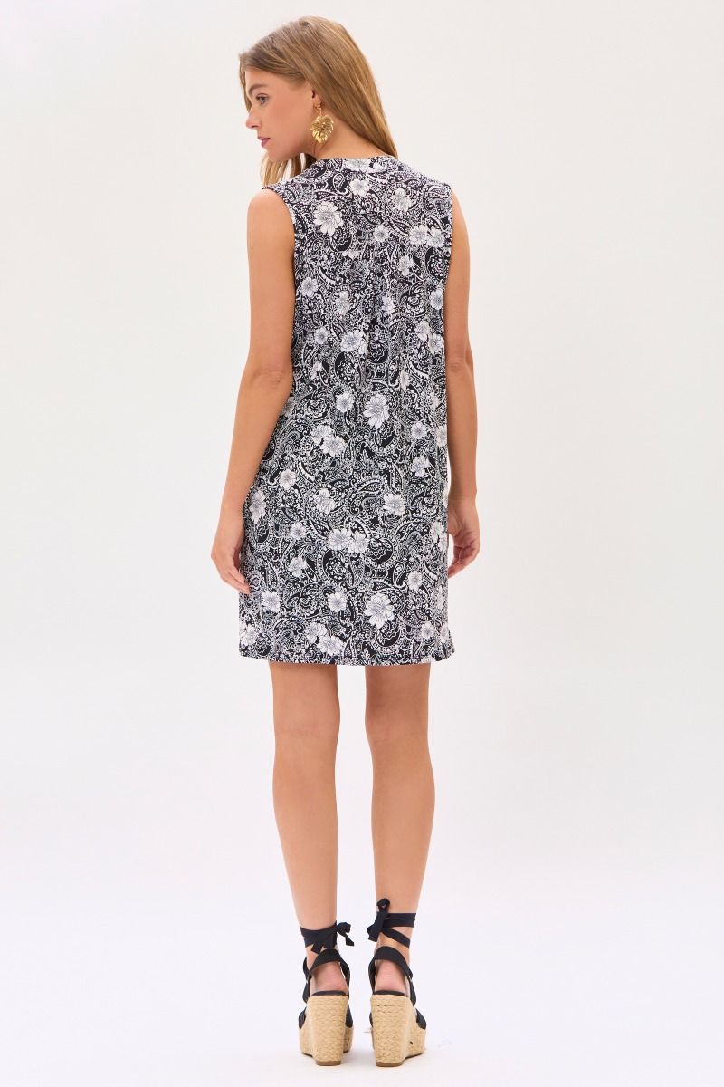 Dear Scarlett Lizzy Dress in B/W Floral
