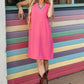 Andree by Unit Raised Rib Sleeveless Dress Pink
