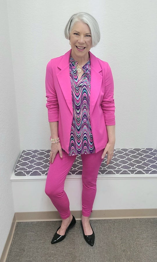 Dear Scarlett Magic Stretch Blazer Hot Pink