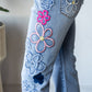 Oli & Hali Washed Flower Embroidered Jeans