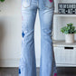 Oli & Hali Washed Flower Embroidered Jeans