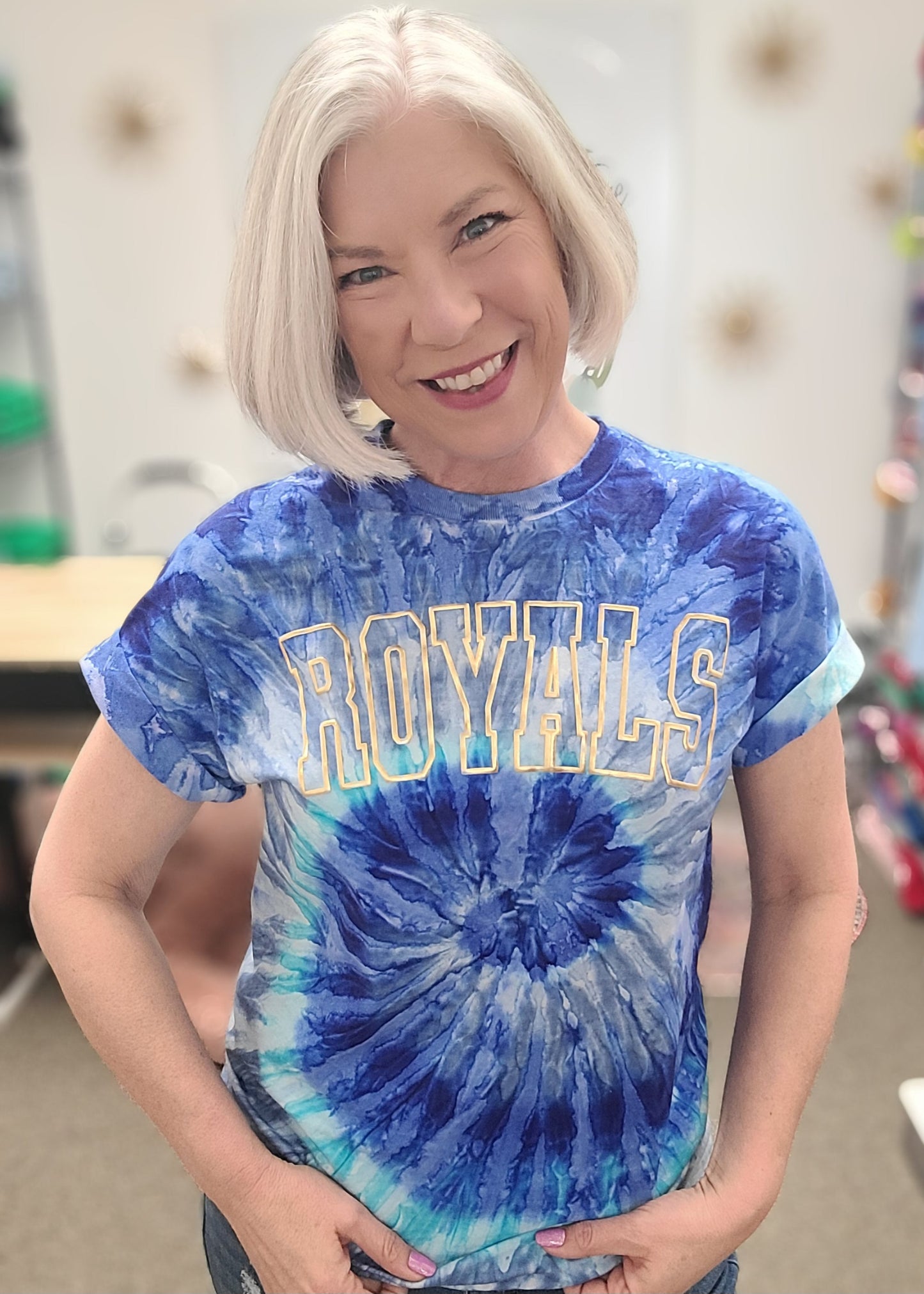 Royals Gold Puff Tie-Dye Tee *In Stock*