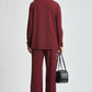 Dear Scarlett Getaway 3 pc Outfit Set Burgundy