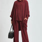 Dear Scarlett Getaway 3 pc Outfit Set Burgundy