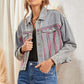 Savannah Denim Jacket with Pink Fringe