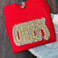 RED CHIEFS CUSTOM Leopard and GOLD GLITTER Sweatshirt