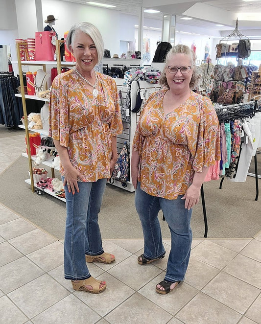 Dreamer Top in Marigold Paisley