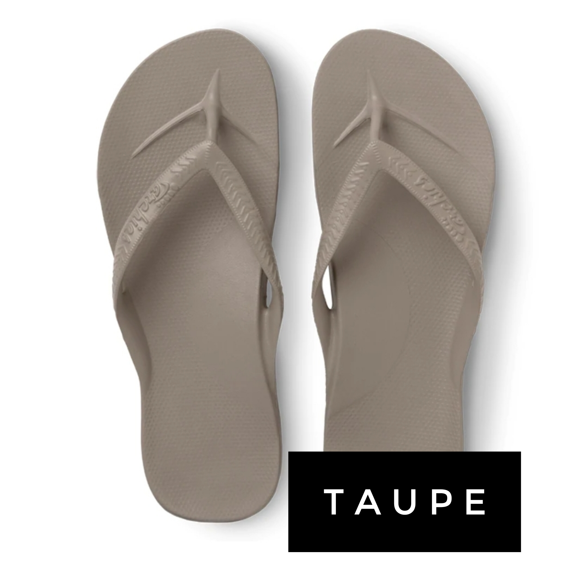 Archies Arch Support Flip Flops IN STOCK Taupe