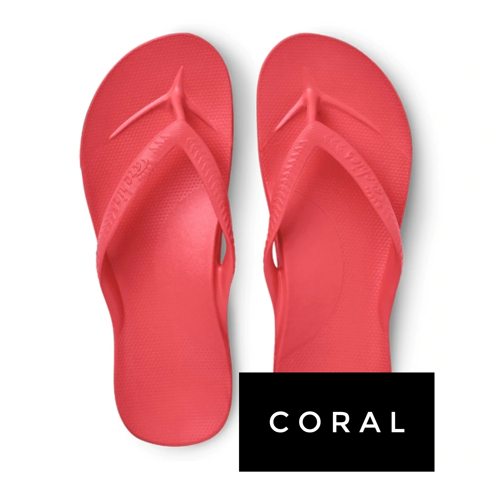 Archies Arch Support Flip Flops IN STOCK Coral