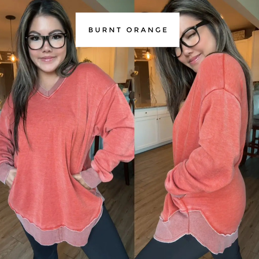 JadyK Harper Pullover Burnt Orange