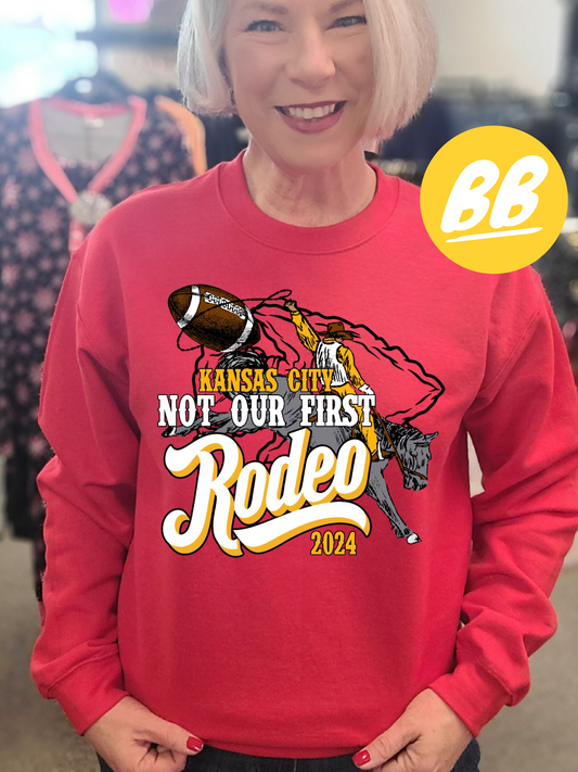 Not Our First Rodeo Red Sweatshirt *PREORDER*